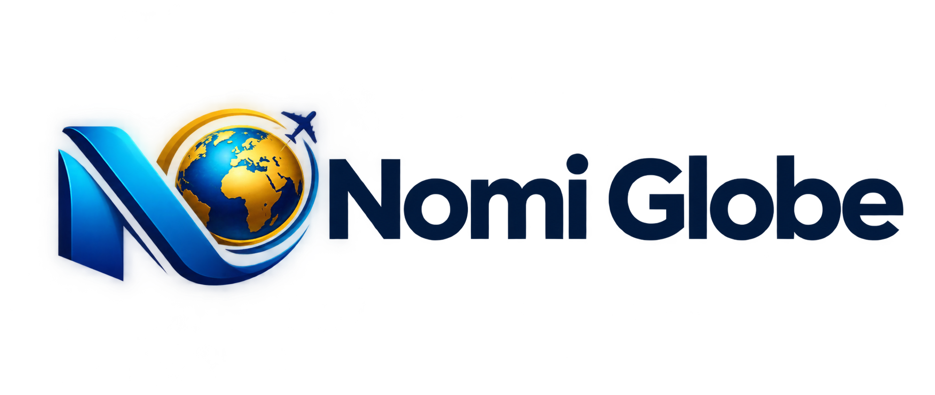 nomi globe 3d logo